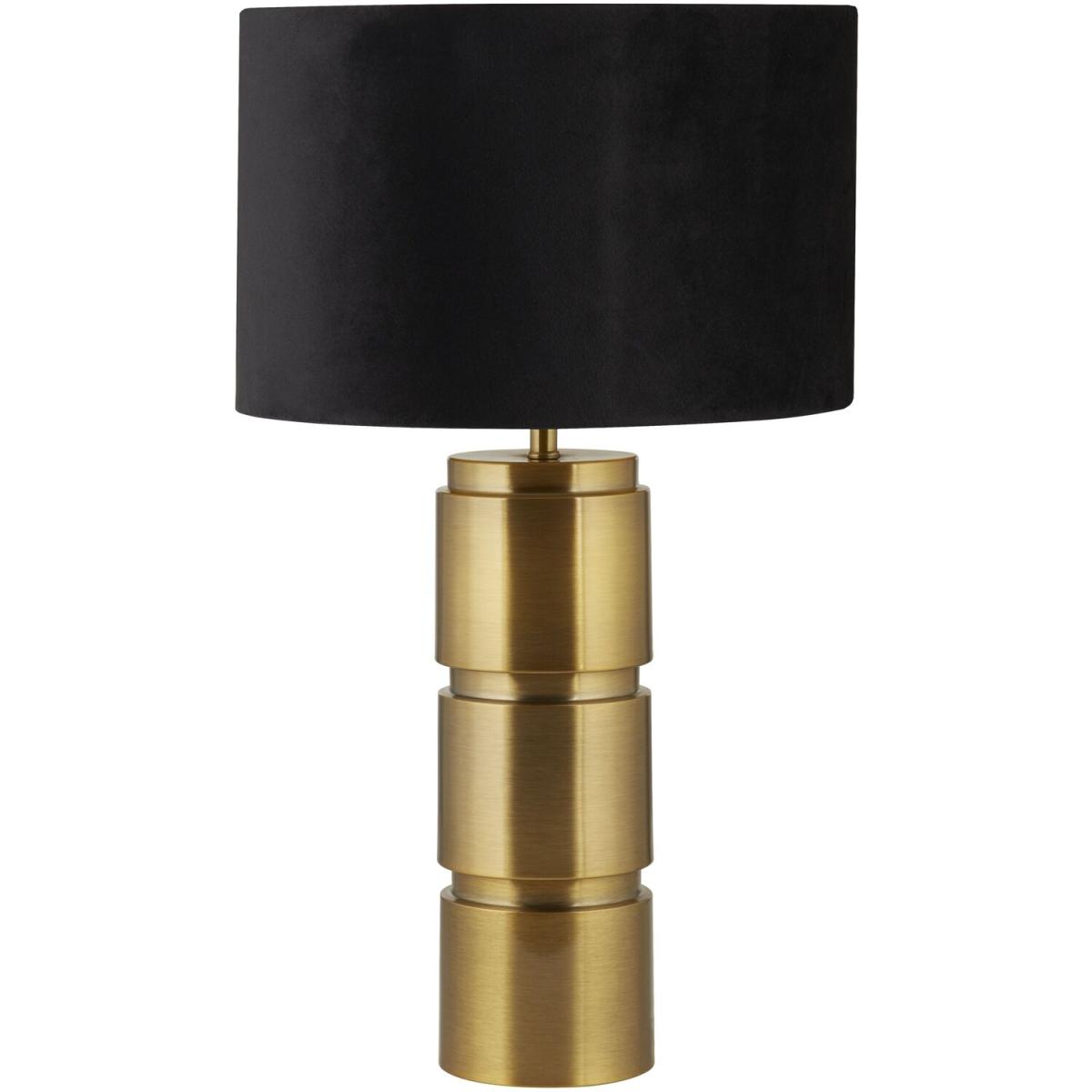 Brushed Gold Table Lamp with Black Shade - Gold – image 3