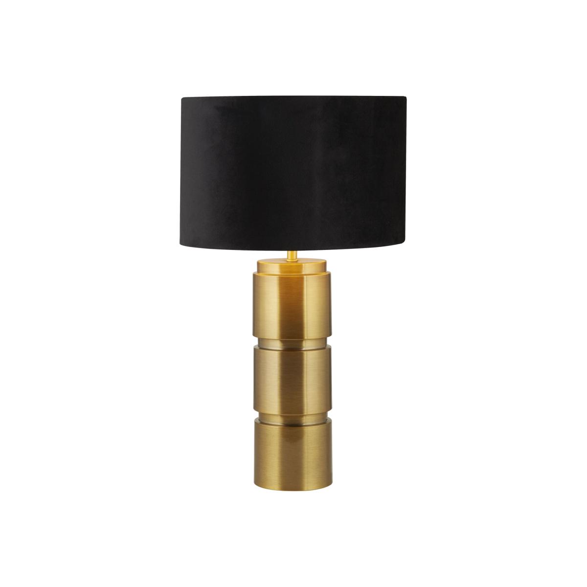 Brushed Gold Table Lamp with Black Shade - Gold – image 1