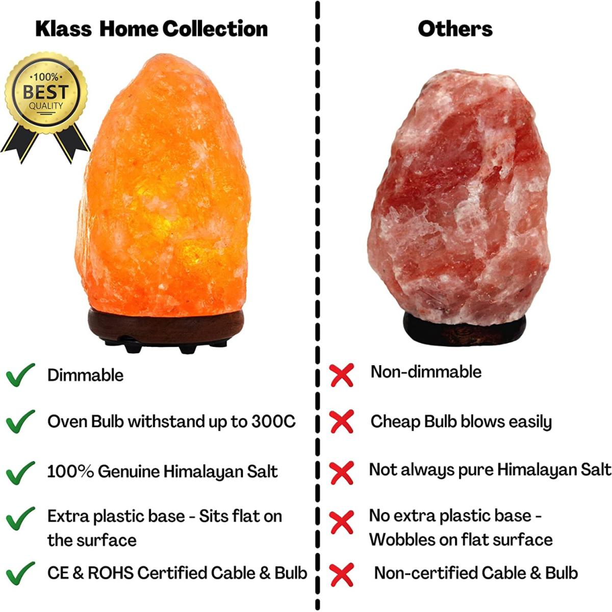 Himalayan Salt Lamp Pink with Dimmer Cable - Pink / 18cm – image 3