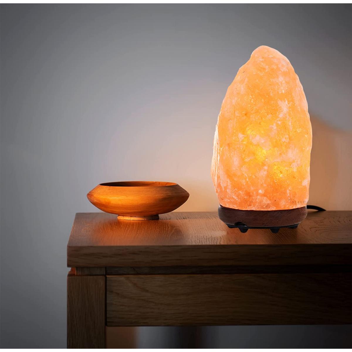 Himalayan Salt Lamp Pink with Dimmer Cable - Pink / 18cm – image 4