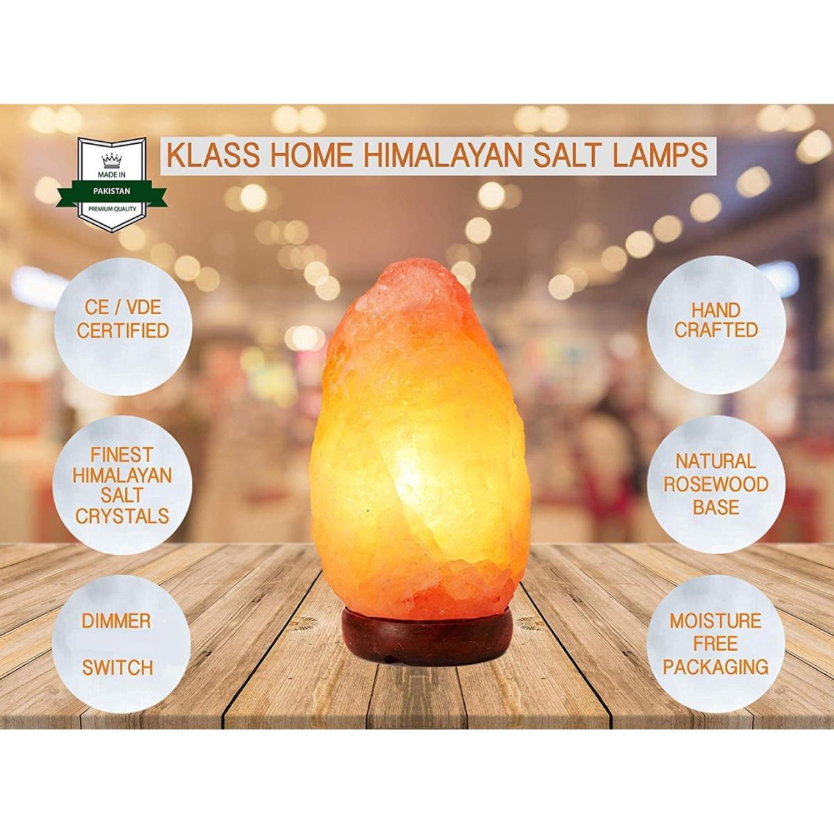 Himalayan Salt Lamp Pink with Dimmer Cable - Pink / 18cm – image 7