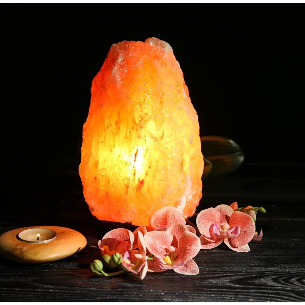 Himalayan Salt Lamp Pink with Dimmer Cable - Pink / 18cm – image 8
