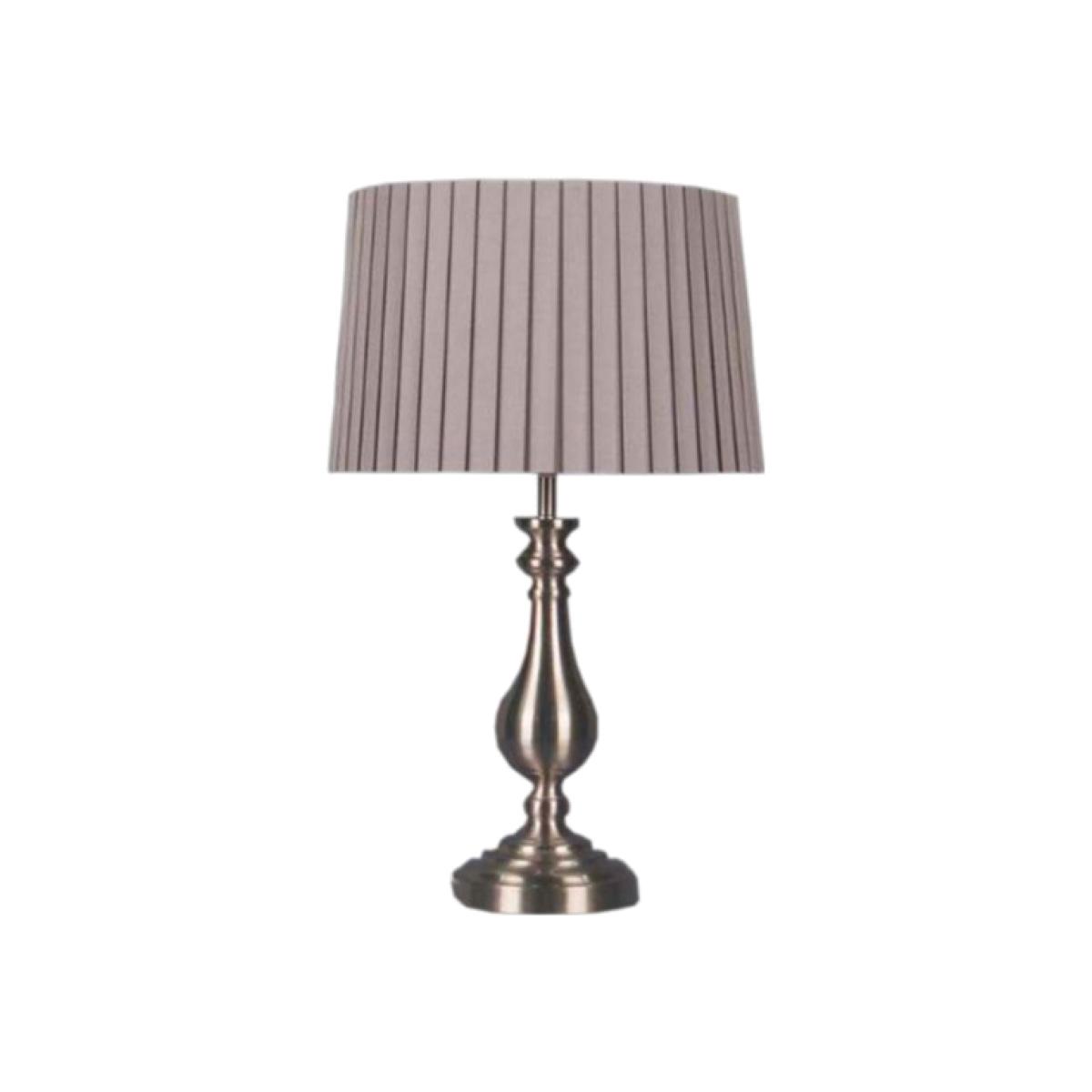 Loire Table Lamp with Pleated Shade - Grey