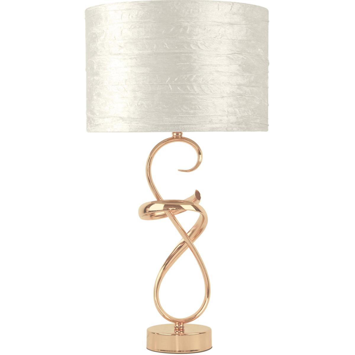 Swirl Gold Metal Table Lamp - Gold Ivory – image 2