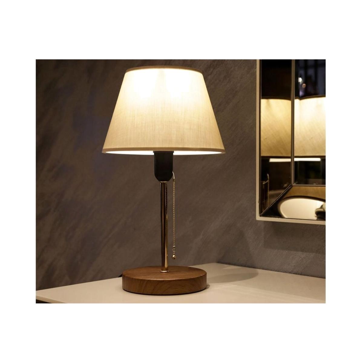 Sera Table Lamp Beige Fabric Shade - Beige & Silver – image 1