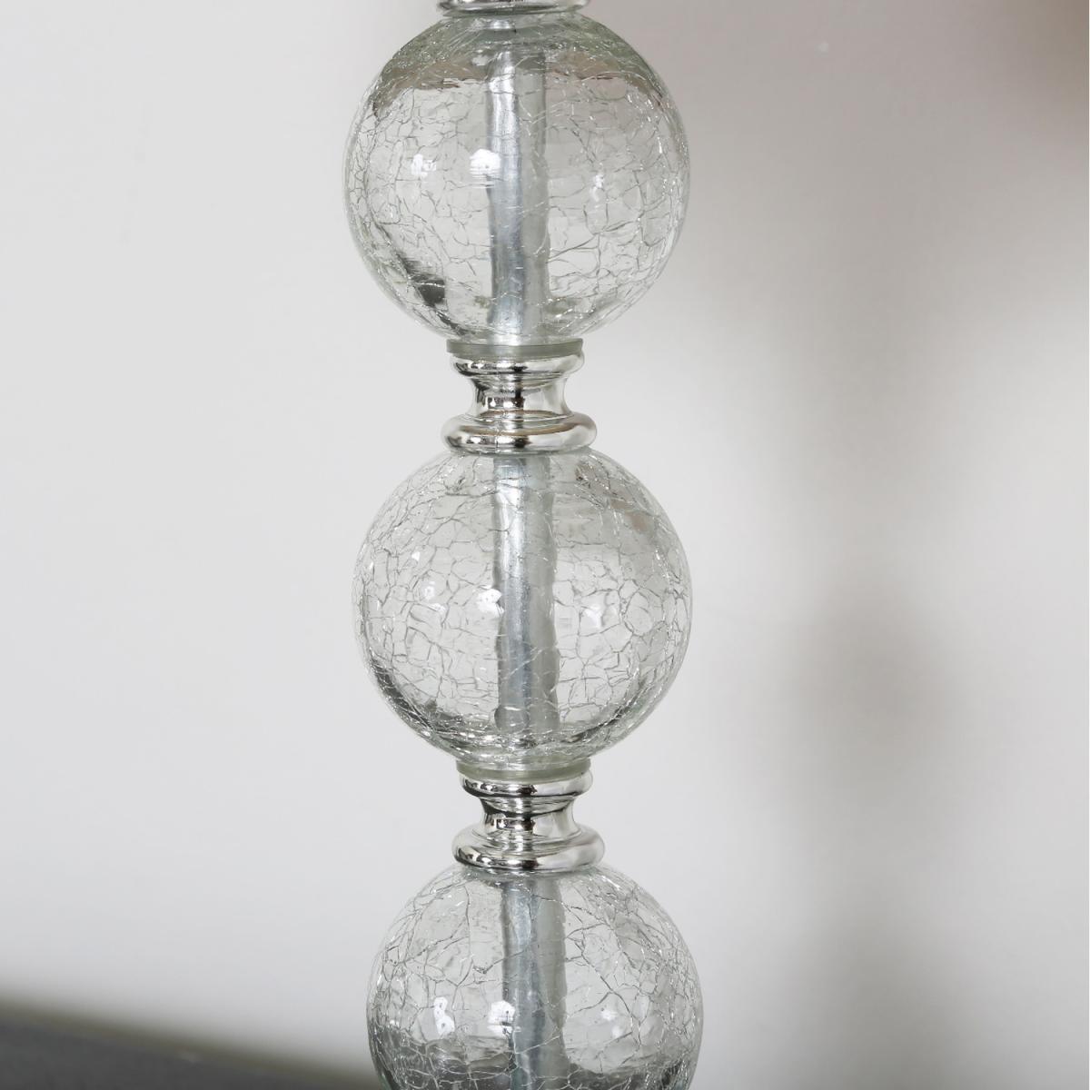 Value Clear Cracked Glass 3 Ball Table Lamp - Champagne – image 3
