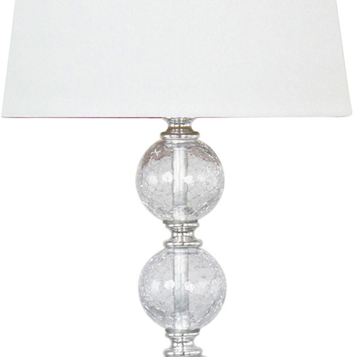 Value Clear Cracked Glass 3 Ball Table Lamp - Champagne – image 4