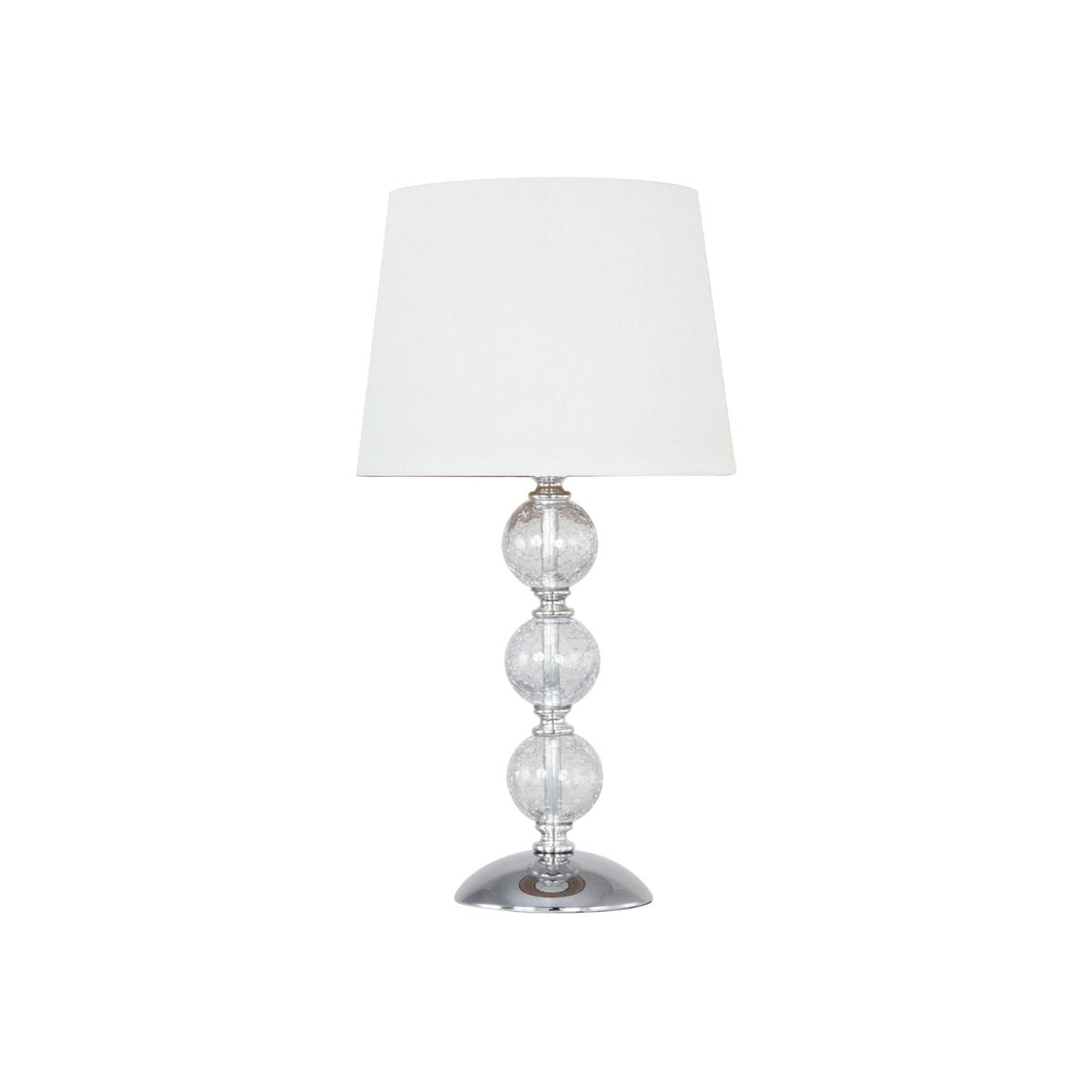 Value Clear Cracked Glass 3 Ball Table Lamp - Champagne – image 1