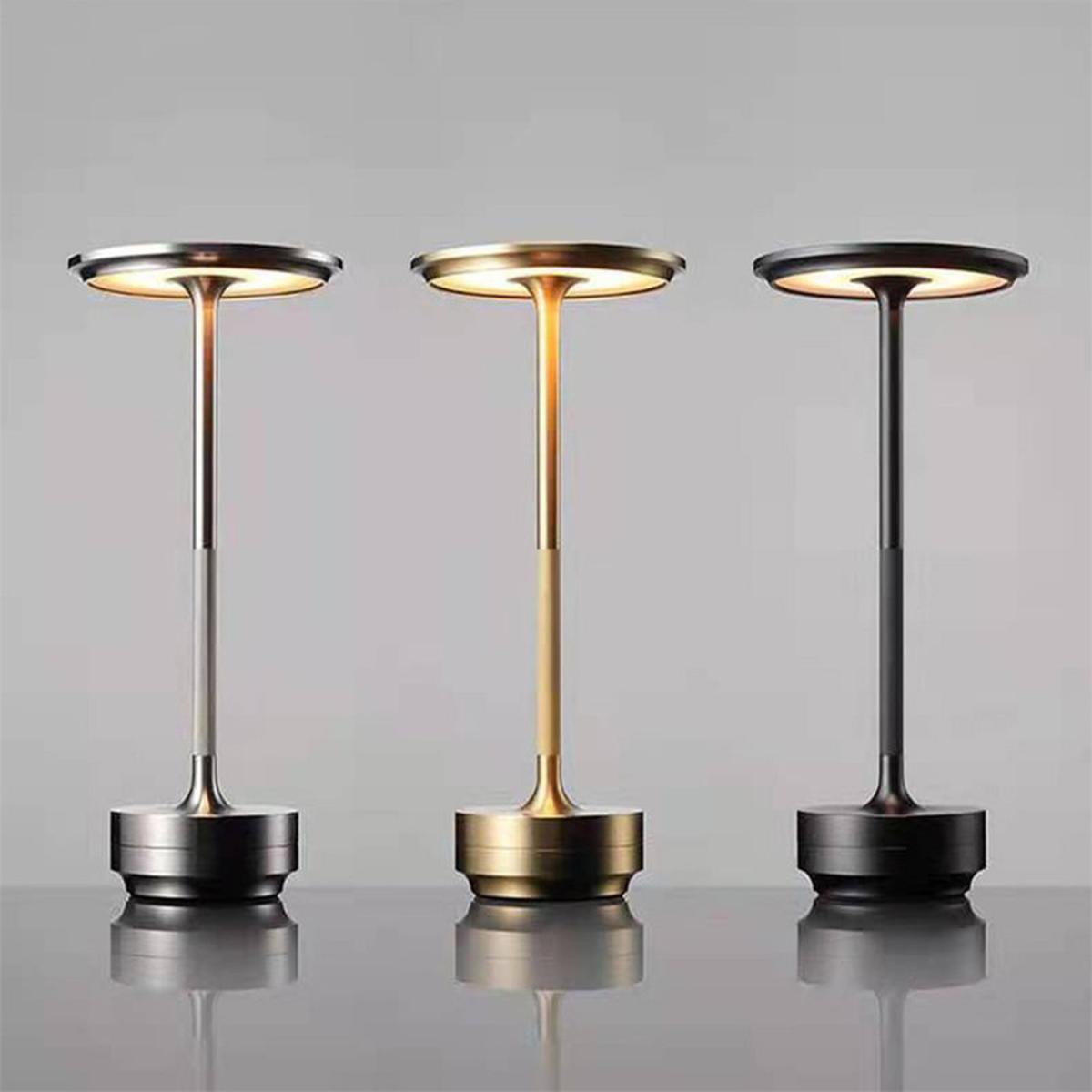 Retro Portable Charging Touch USB Desk Lamp - Silver – image 2