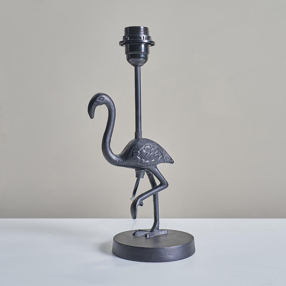 Modern Matt Black Flamingo Bird Animal Design Table Lamp Base - Black – image 2