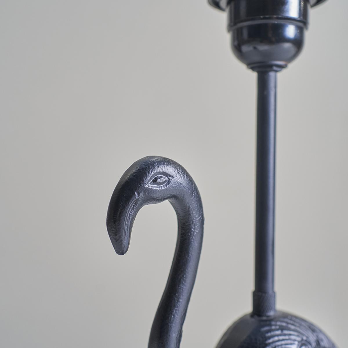 Modern Matt Black Flamingo Bird Animal Design Table Lamp Base - Black – image 3