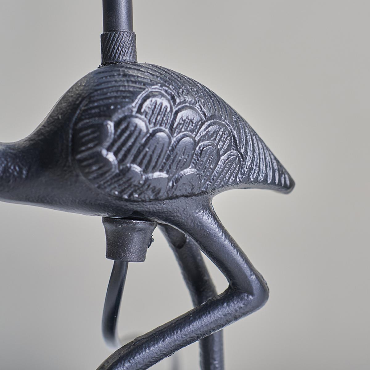 Modern Matt Black Flamingo Bird Animal Design Table Lamp Base - Black – image 4