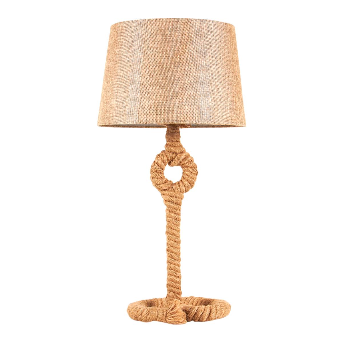 Nautical Rope Table Lamp With Jute Shade – image 2