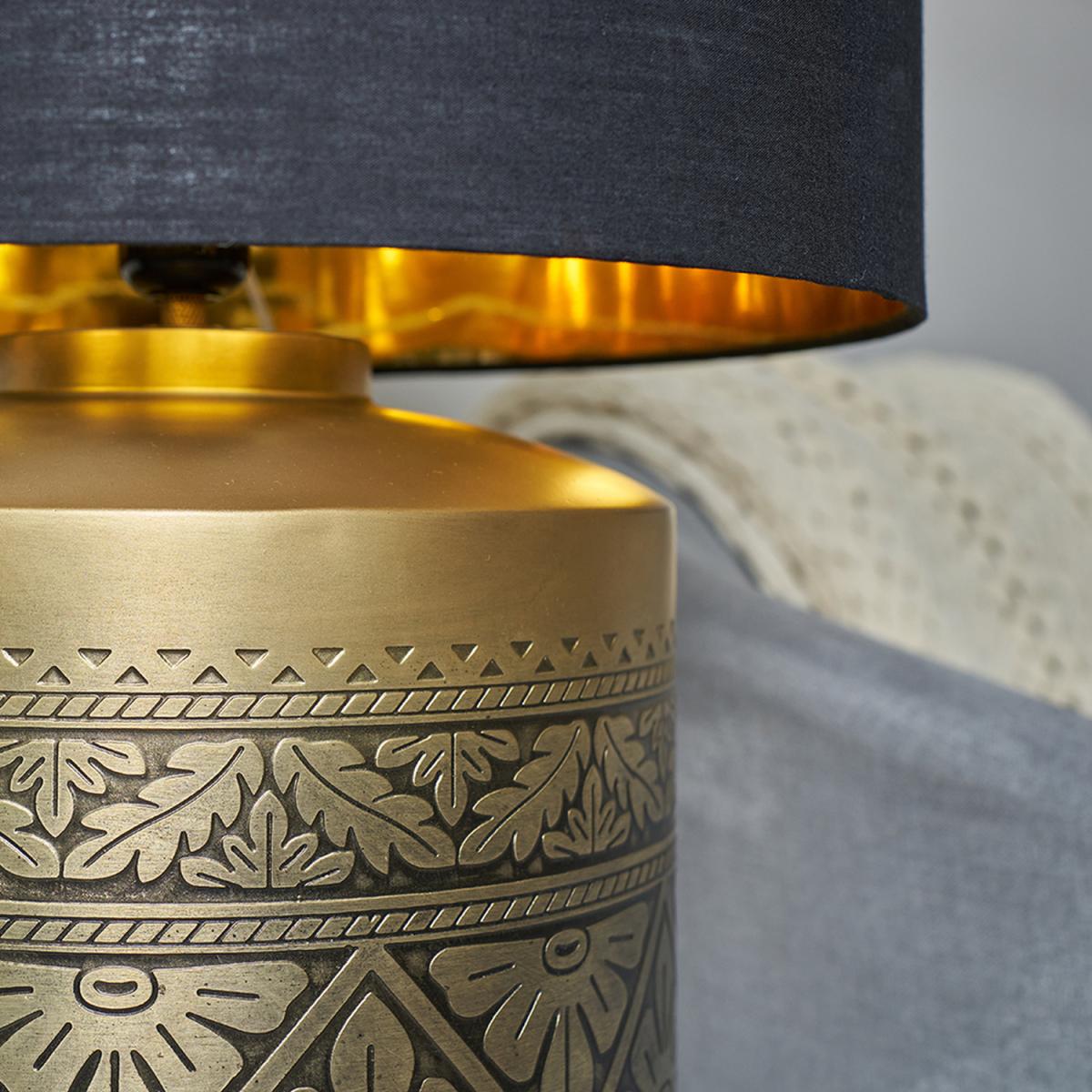 Taroda Gold Table Lamp Gold Shade - Gold – image 3