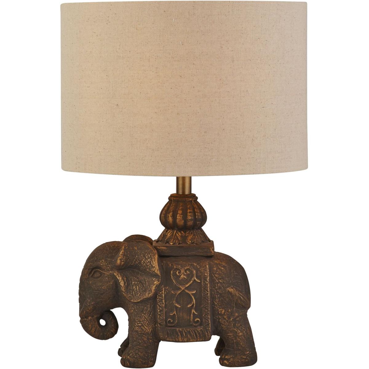 Elephant Ceramic Table Lamp - Bronze – image 2