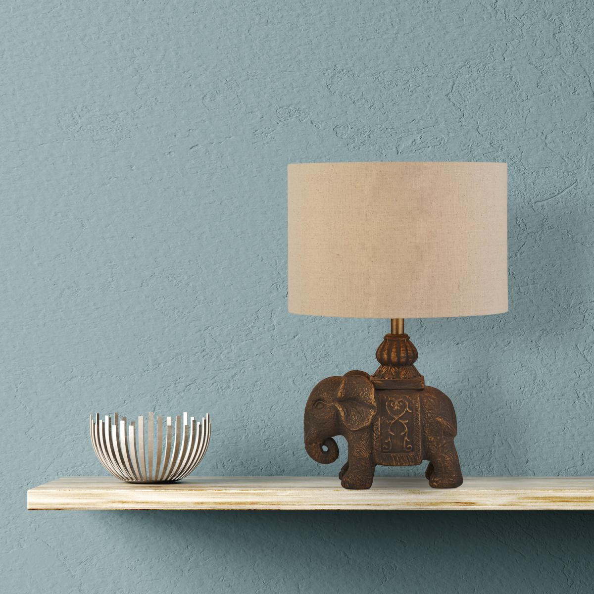 Elephant Ceramic Table Lamp - Bronze – image 4
