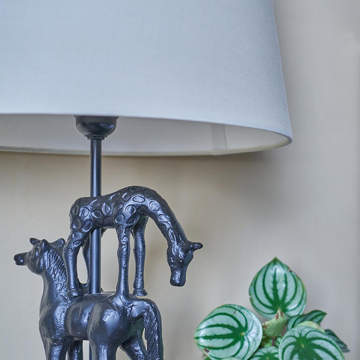 Tulo Stacked Animal Black Table Lamp Black Shade - Black – image 3