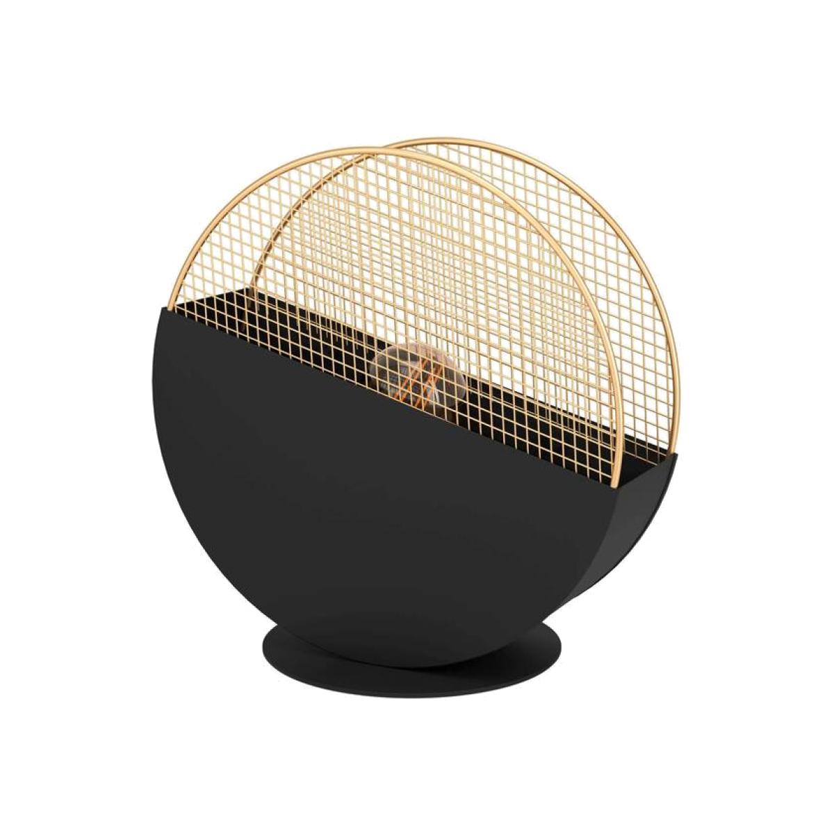 Eglo MUMBLES Black and Gold Table Lamp - black, gold