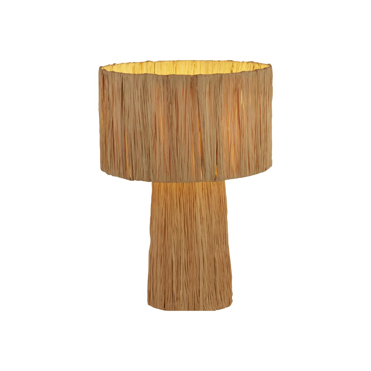 Raffia Table Lamp - Brown