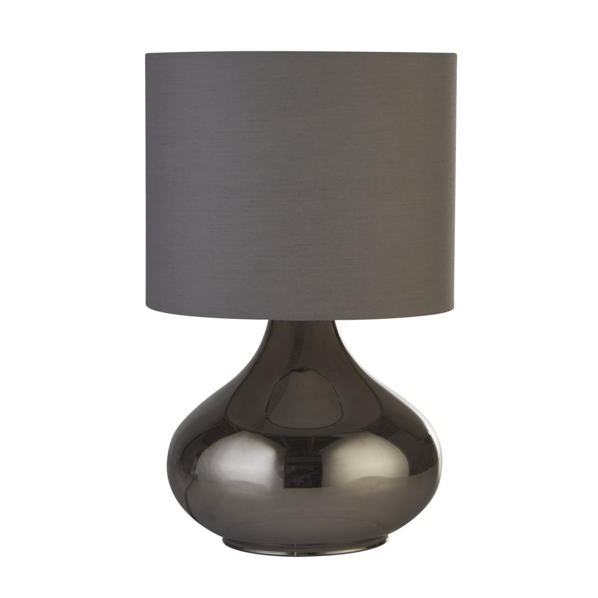 Smoke Glass Lamp With Grey Shade - Grey – image 2