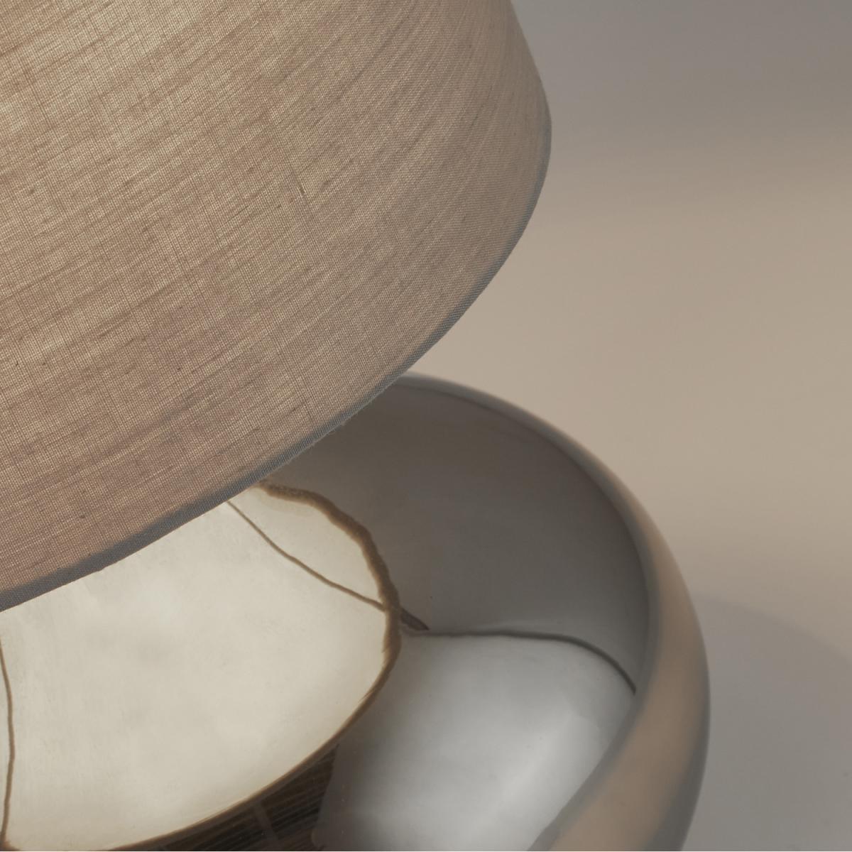 Smoke Glass Lamp With Grey Shade - Grey – image 3