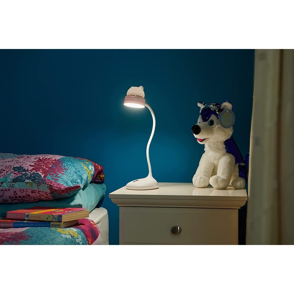 Auraglow BUDDY, Kids Rechargeable Teddy-Bear Night Light - White – image 4