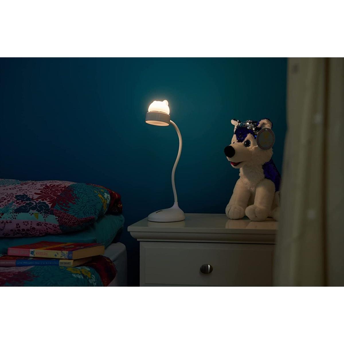 Auraglow BUDDY, Kids Rechargeable Teddy-Bear Night Light - White – image 5