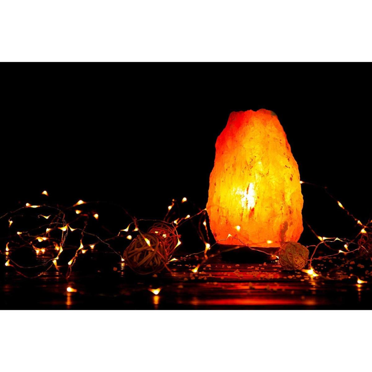 Himalayan Salt Lamp Pink with On-Off Cable - Pink / 18cm – image 8