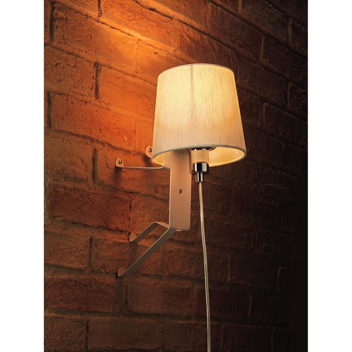 Auraglow Mysa Dog or Climber White Metal Frame Lamp - White / E14 Candle LED Bulb – image 4