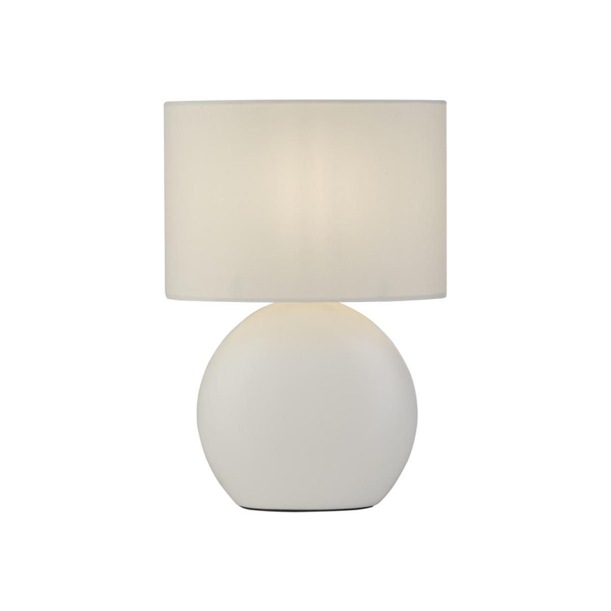 Gloss Cream Ceramic Table Lamp - Yellow – image 1