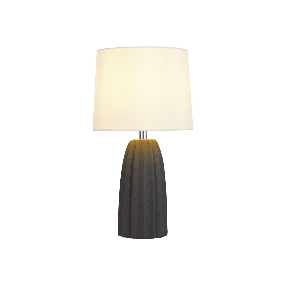 Textured Black Ceramic Table Lamp - Black – image 1