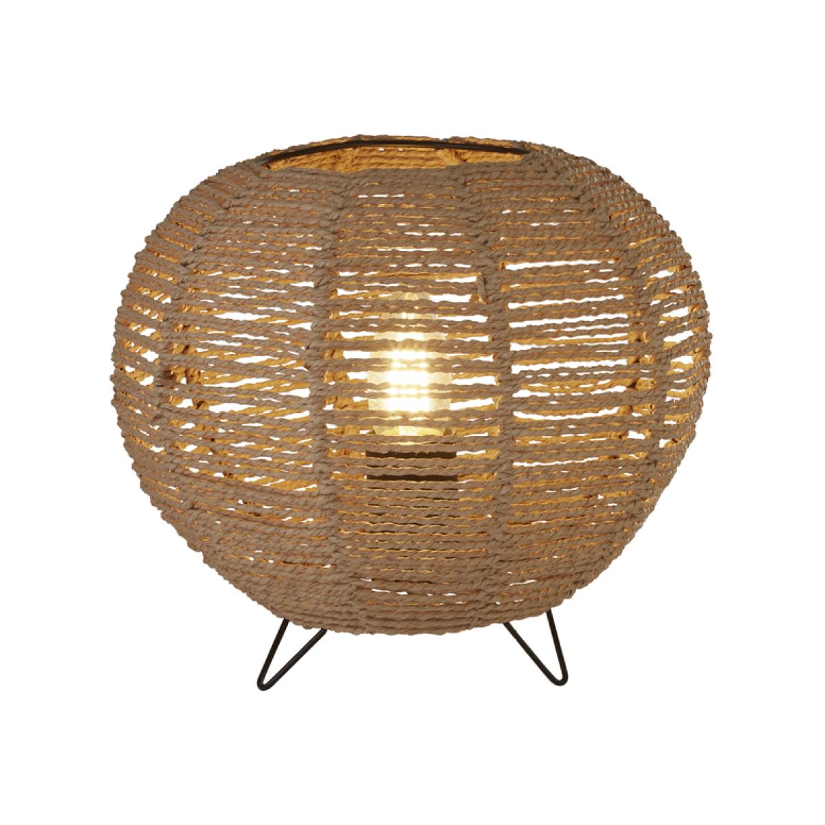 Natural Woven Table Lamp - Brown