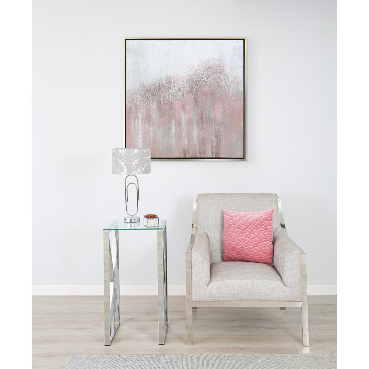 Chrome Table Lamp 2T Grey - Champage and Grey – image 2
