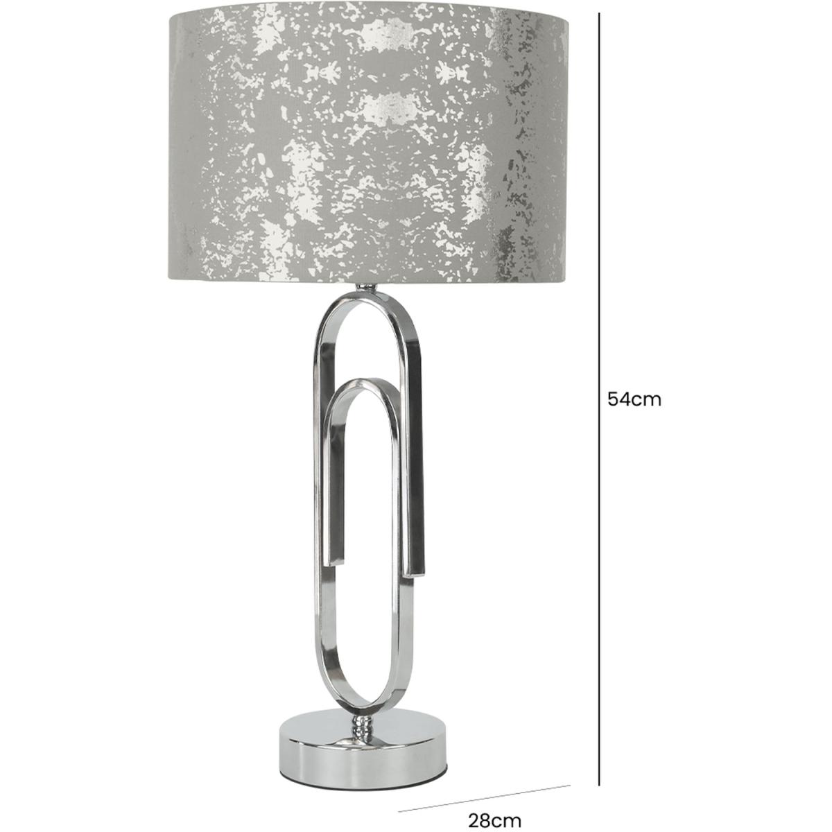 Chrome Table Lamp 2T Grey - Champage and Grey – image 3