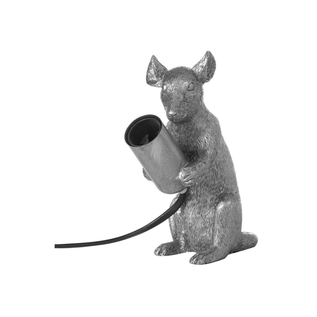 Milton The Mouse Silver Table Lamp Charming Light - Silver