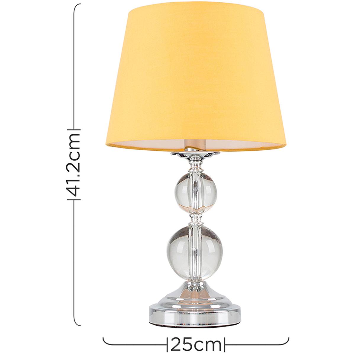 Gatto Silver Table Lamp Yellow Shade - Silver – image 6