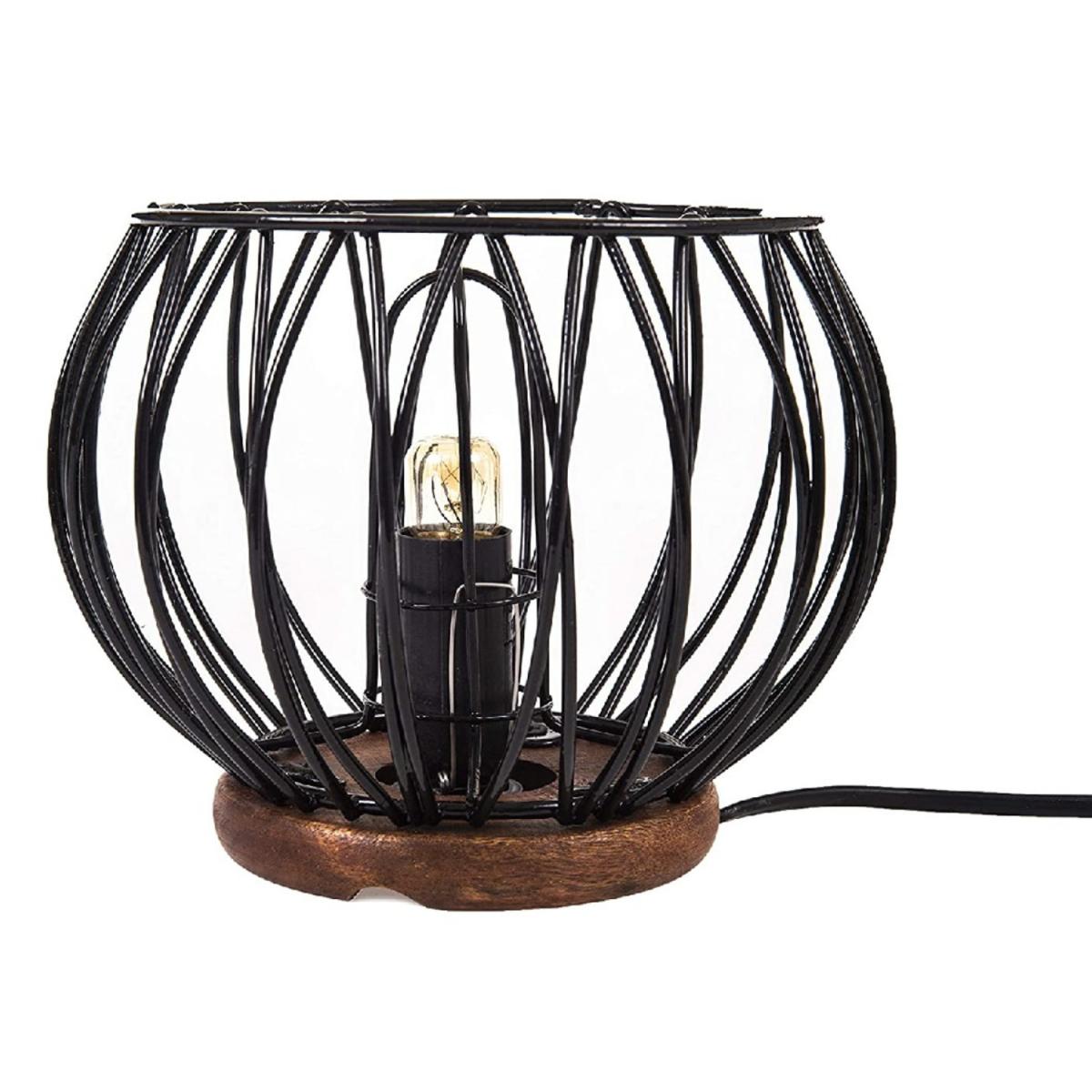 Himalayan Salt Lamp Basket Dimmable - Black – image 6
