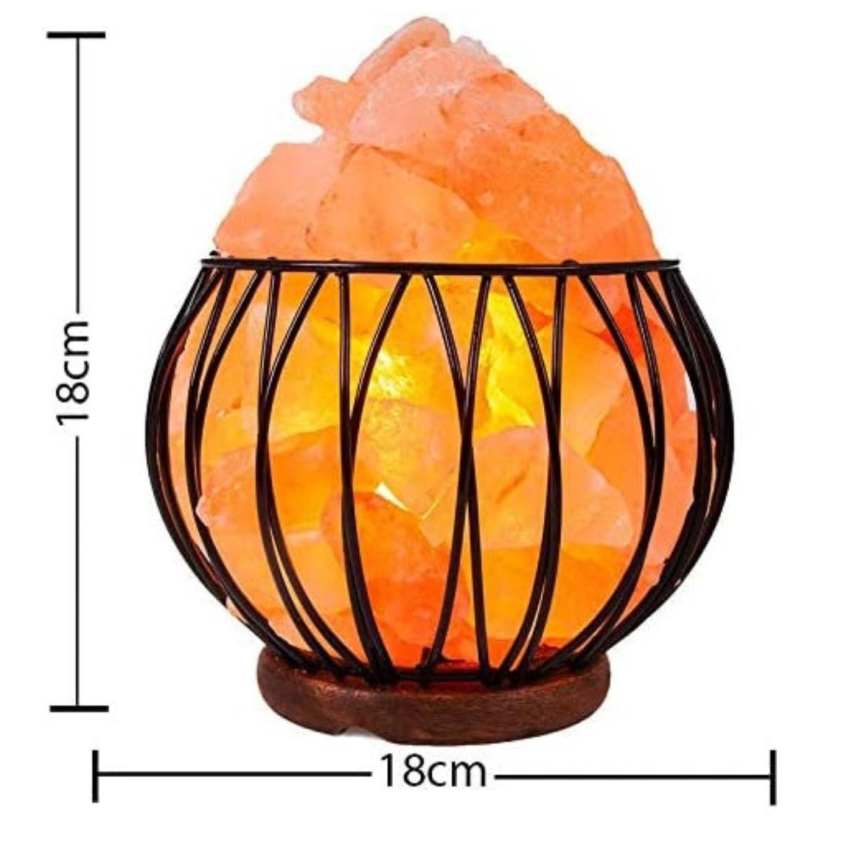Himalayan Salt Lamp Basket Dimmable - Black – image 7
