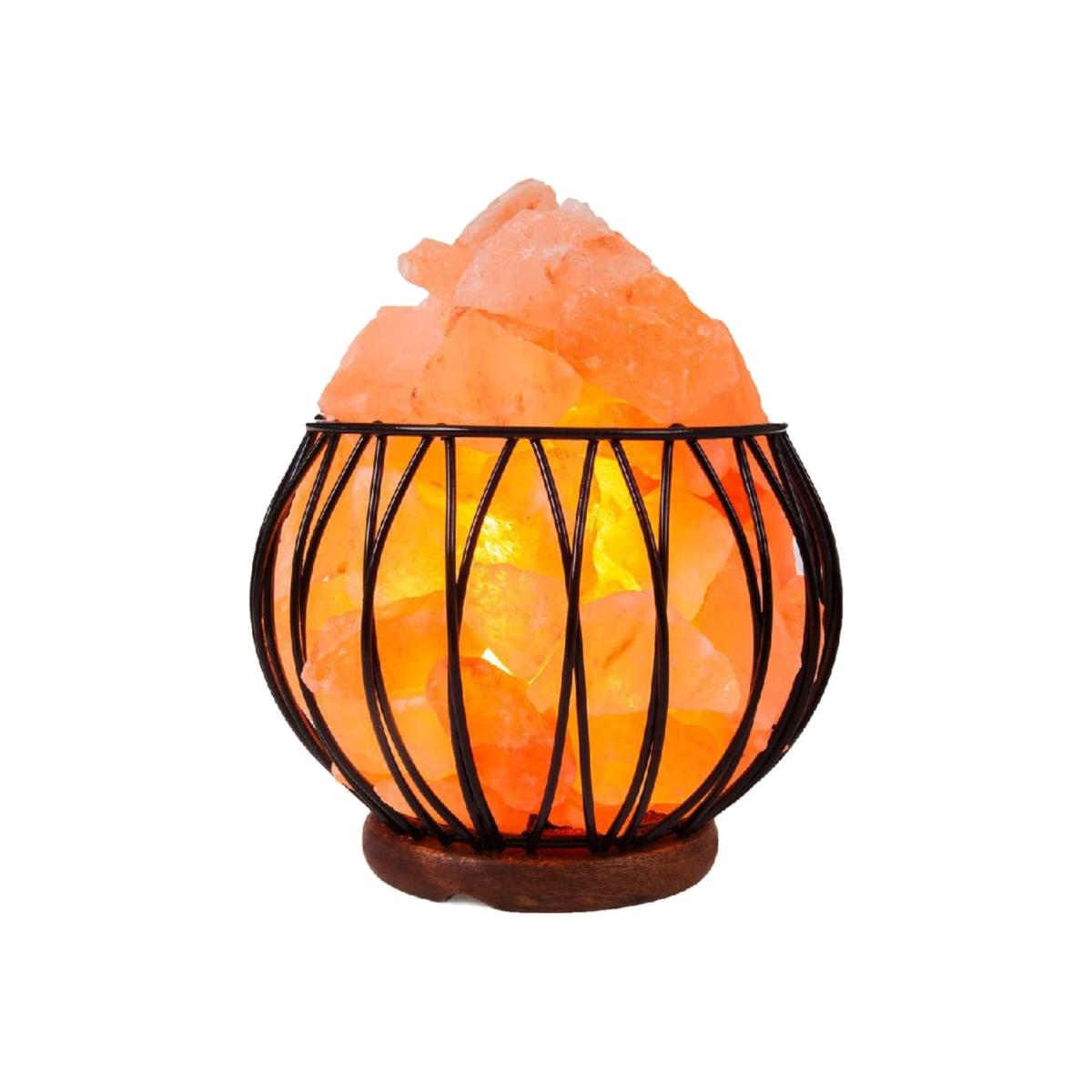 Himalayan Salt Lamp Basket Dimmable - Black – image 1