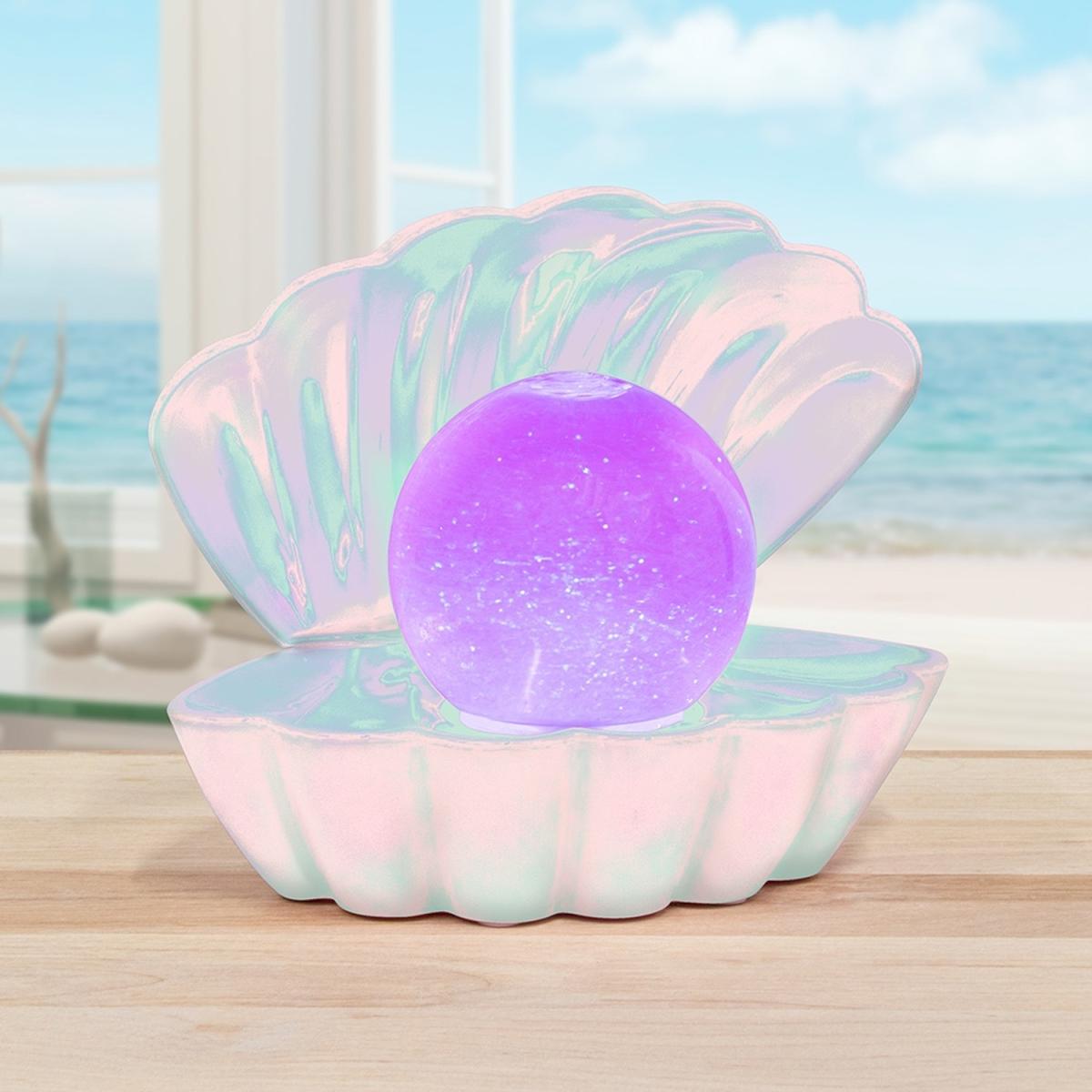 Metallic Seashell Clam Colour Changing Lamp - Rose Gold – image 3