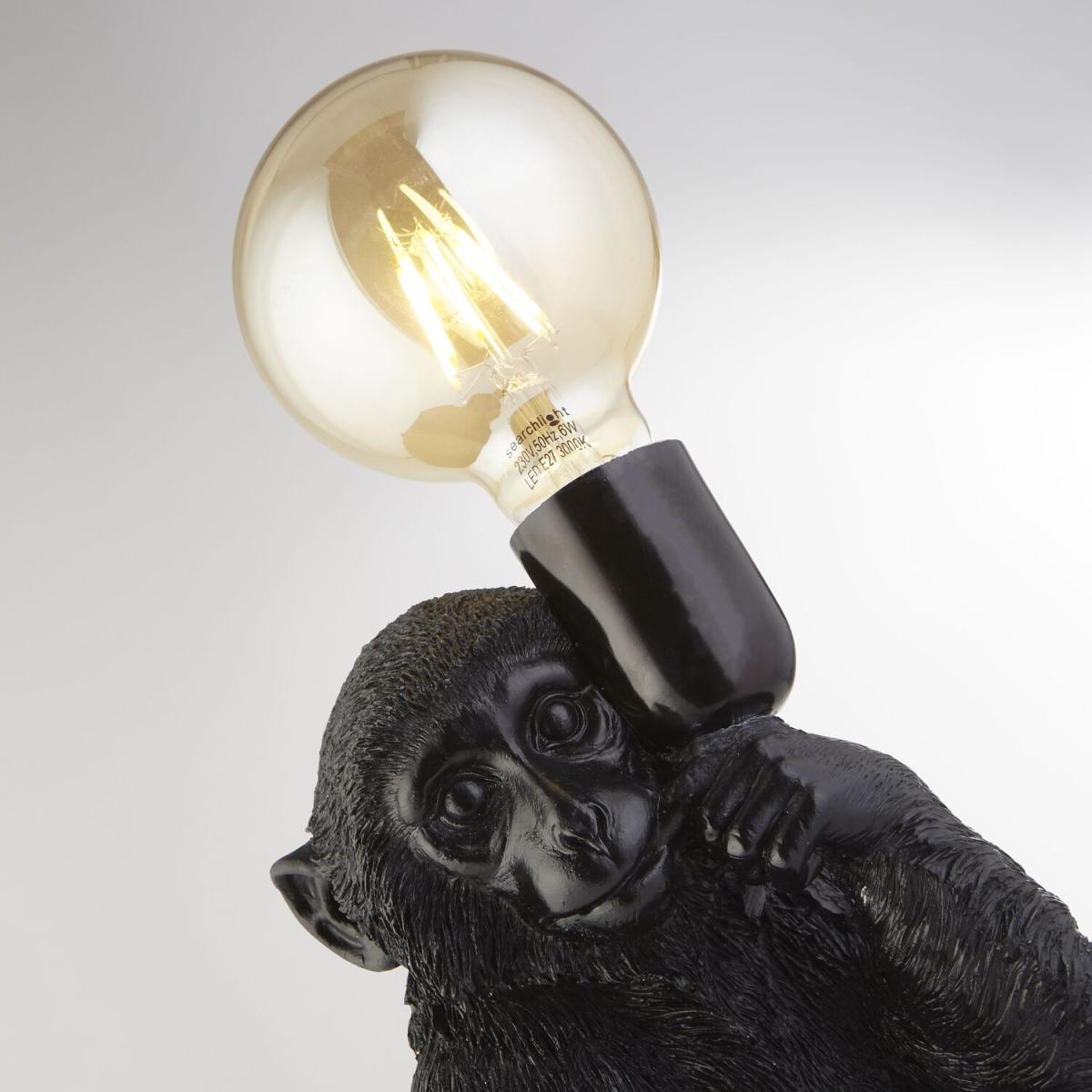 Monkey Table Lamp - Black – image 1