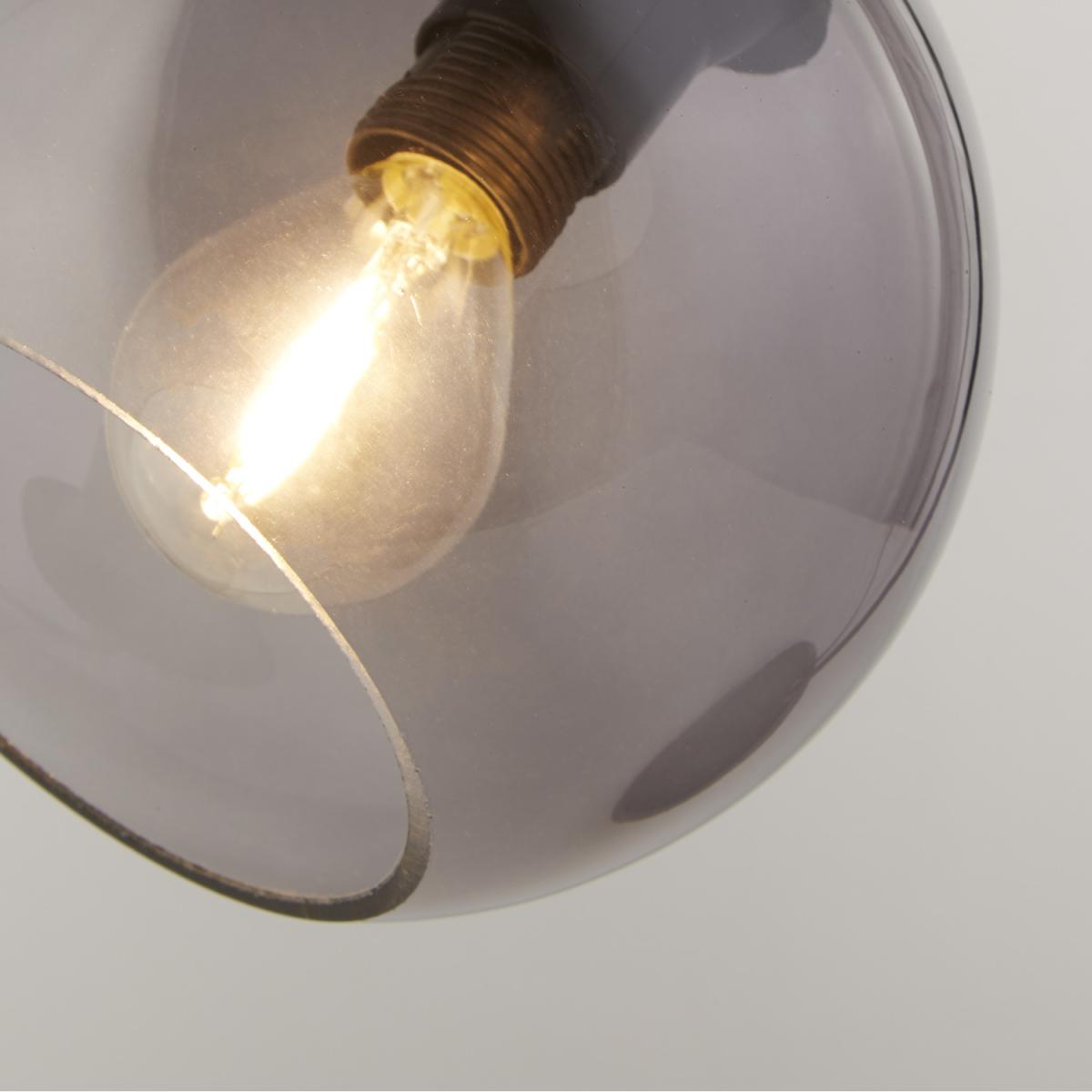 Matt Black Arc Table Lamp Smoke Glass - Black – image 3