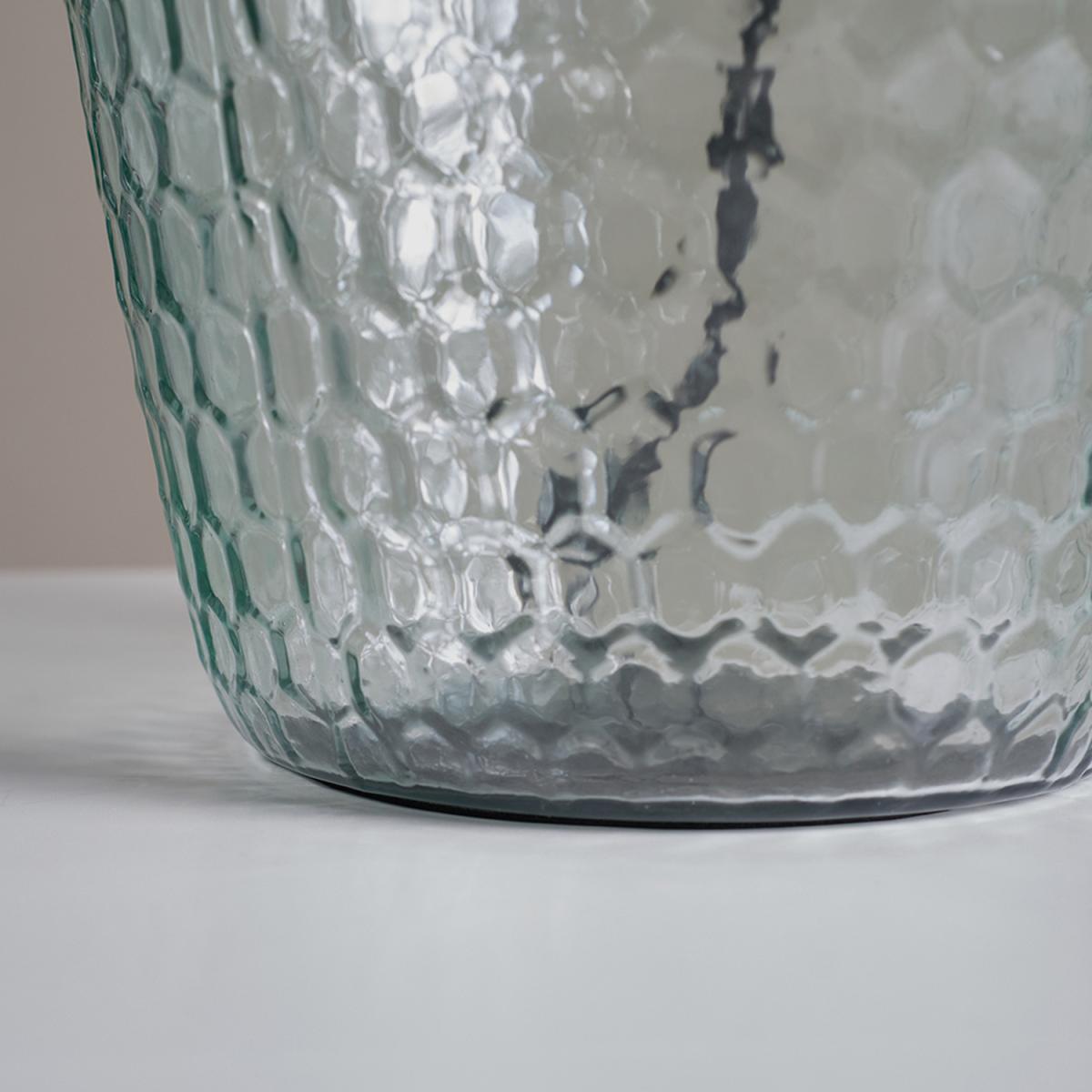 Large Modern Green Lustre Glass Table Lamp Base - Clear – image 4