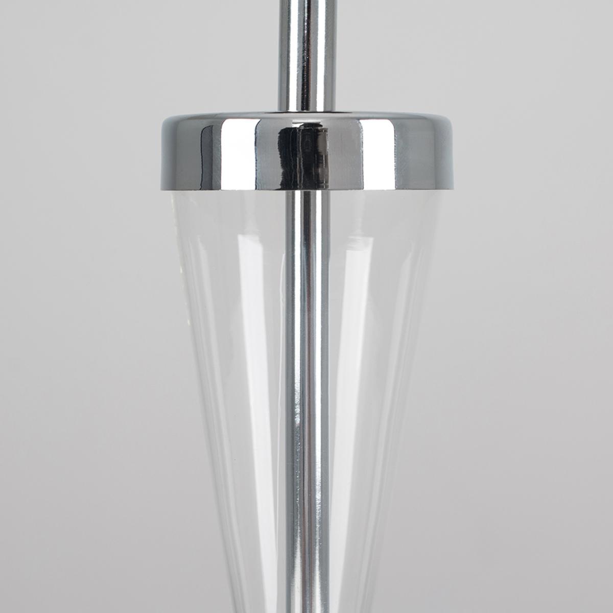 Contemporary Polished Chrome Hourglass Design Table Lamp Base - Silver – image 3