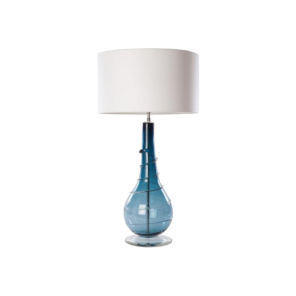 Ninevagh Crystal Glass Lamp by William Yeoward in Midnight Blue