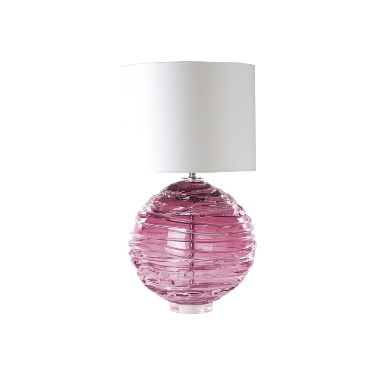 Nerys Crystal Glass Lamp by William Yeoward in Gold Ruby