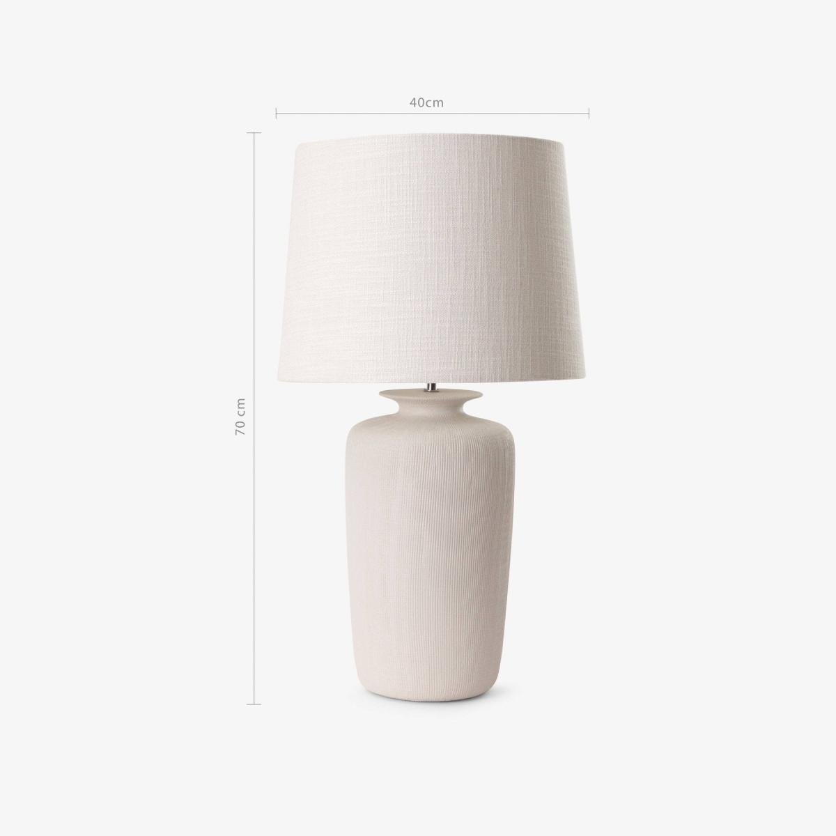 Arneto Ceramic Table Lamp, Off-White – image 5