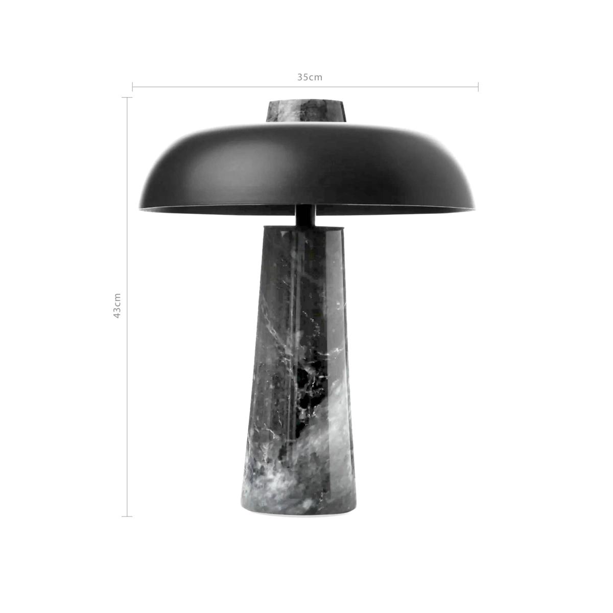 Mushroom Marble Table Lamp, Grey – image 5
