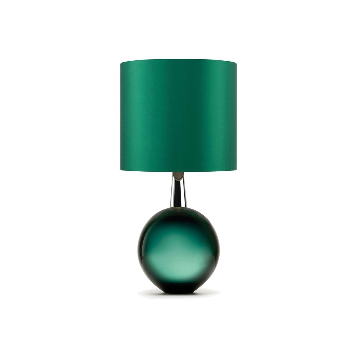 Porta Romana I Bishop Lamp Forest With Nickel Collar