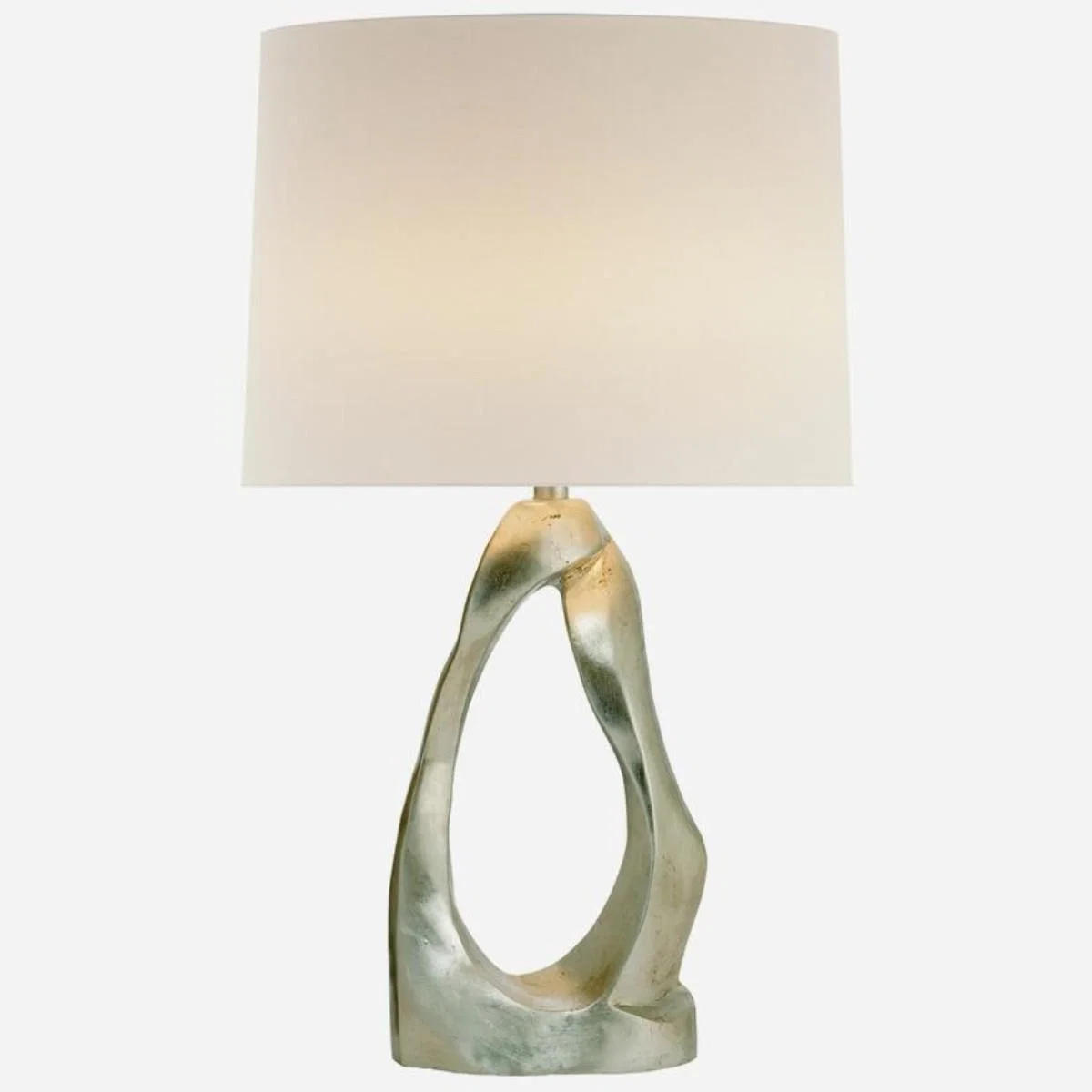 AERIN | Cannes Table Lamp | Burnished Silver Leaf – image 1